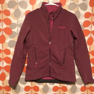 Patagonia purple/pink wind proof zip down jacket